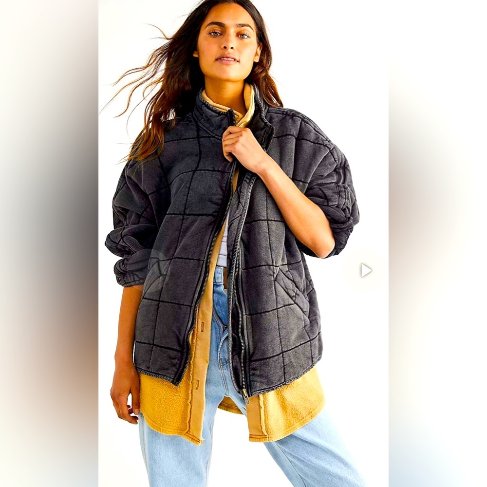 Free People Quilted Dolman Jacket Large